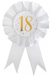 KOTYLION NA 18 URODZINY GWIAZDKI BIAŁY 8X15 CM