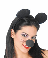 NOS MYSZKI Z GĄBKI CZARNY