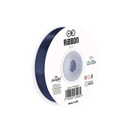 TASIEMKA SATYNOWA GRANATOWA 12 MM X 23 M