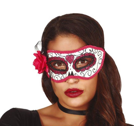 MASKA RÓŻOWA DAY OF THE DEAD LOS MUERTOS DIA MUERTOS