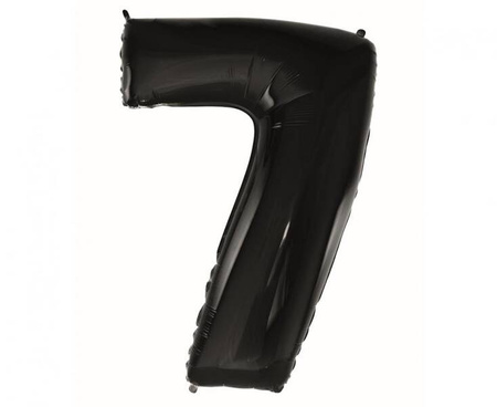 BALON FOLIOWY CYFRA 7 CZARNA 92 CM 