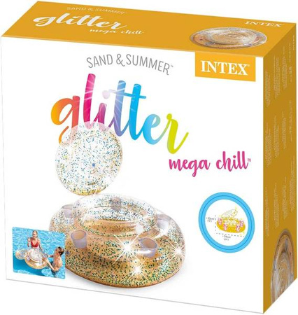 PŁYWAJĄCA WYSPA NA NAPOJE BROKAT 74 x 33 CM