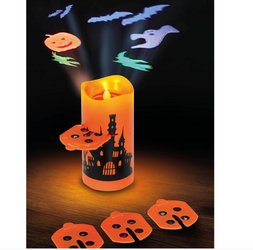 PROJEKTOR ŚWIECA LED 16 CM HALLOWEEN