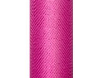 TIUL GŁADKI FUKSJA 15 cm x 9 m