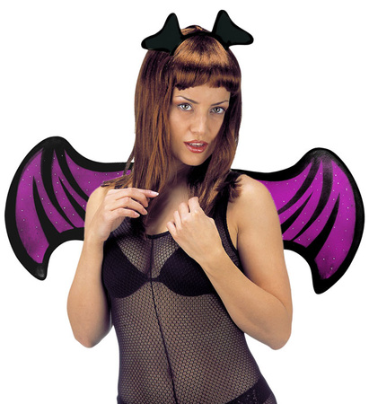 Pk 6 "BAT LADY" dress-up set (wings, ears)