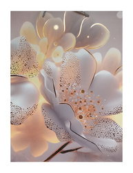 TORBA PREZENTOWA KWIATY BIAŁO-ZŁOTE 31X40X12 CM