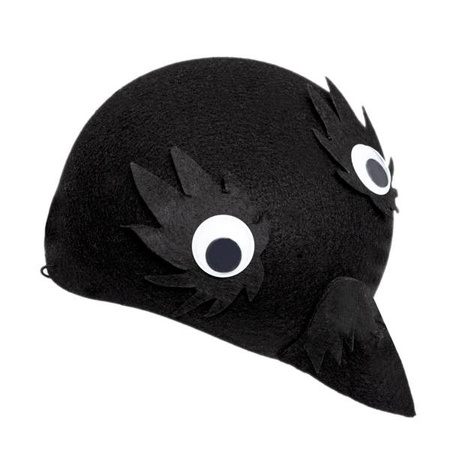 ZESTAW KRUK: CZARNA SPÓDNICZKA TUTU + CZAPKA FILCOWA KRUK 