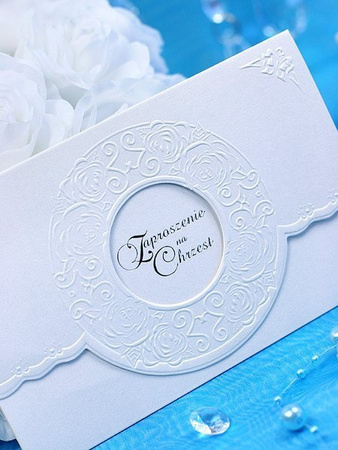 ZAPROSZENIA NA CHRZEST Z TŁOCZENIEM 10 szt.