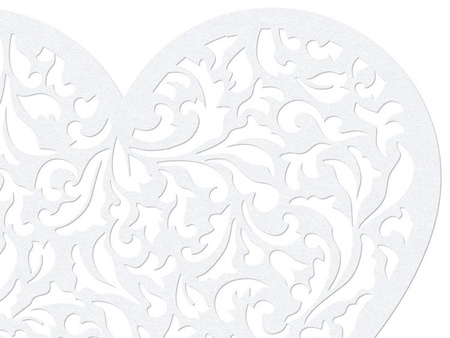 Dekoracje papierowe Serce, 12 x 10cm (1 karton / 50 op.) (1 op. / 10 szt.)