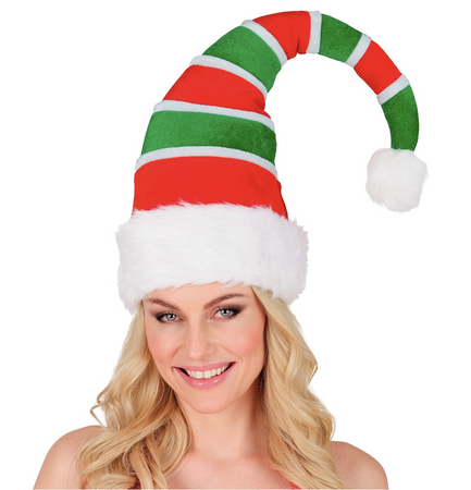 CZAPKA ELFA PLUSZOWA ŚWIĄTECZNA