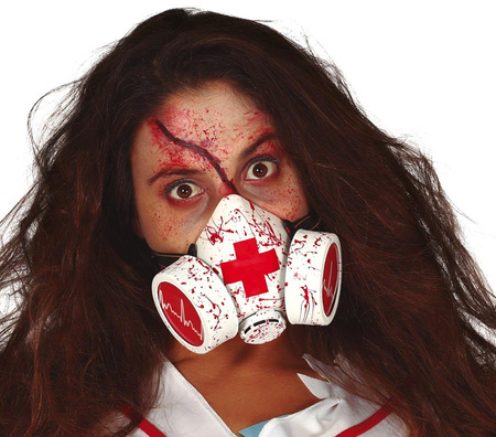 ZAKRWAWIONA MASKA GAZOWA HALLOWEEN