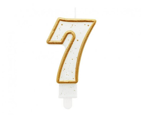 ŚWIECZKA URODZINOWA ZŁOTA 7