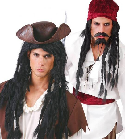 PERUKA CZARNA PIRATA