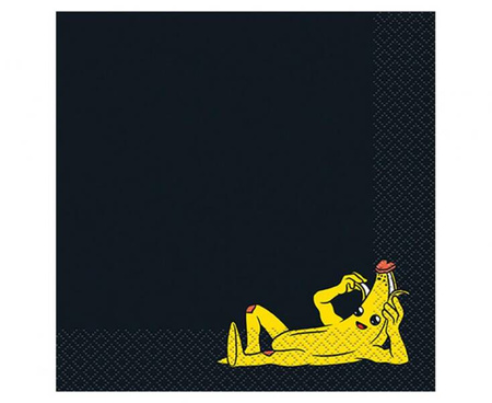 Serwetki papierowe banan, 33x33 cm, 16 szt.