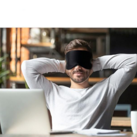 OPASKA NA OCZY DO SPANIA ZESTAW Z ZATYCZKAMI I WORECZKIEM