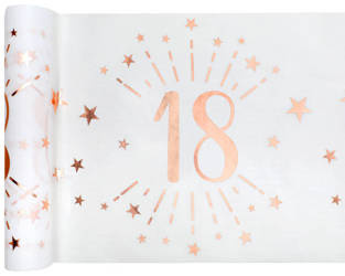 BIEŻNIK BIAŁY 18 URODZINY 30 X 500 CM