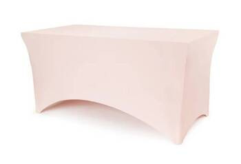 POKROWIEC NA STÓŁ BANKIETOWY 183X76X74 CM BRUDNY RÓŻ