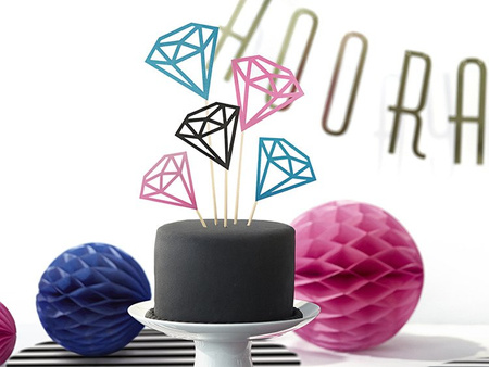 TOPPERY KOLOROWE DIAMENTY 5 szt.