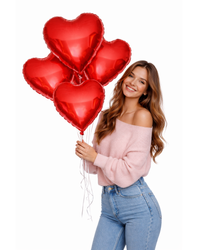 ZESTAW BALONÓW FOLIOWYCH SERCA 5 SZTUK