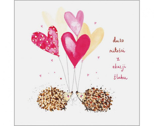 KARTKA ŚLUBNA 15 X 15 CM PARA MŁODA