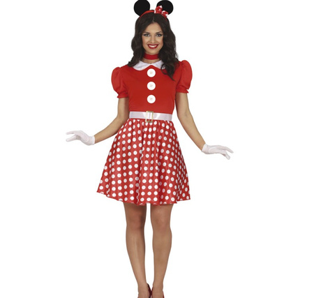 STRÓJ DAMSKI CZERWONA MYSZKA