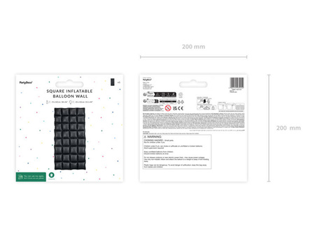 BALON FOLIOWY KURTYNA CZARNA 72X143 CM