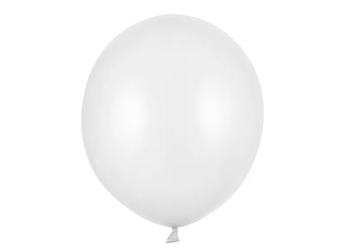 BALONY LATEKSOWE METALICZNA CZYSTA BIEL 25 SZT 43 CM