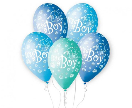 BALONY LATEKSOWE ITS A BOY BABY SHOWER 30 CM NIEBIESKIE