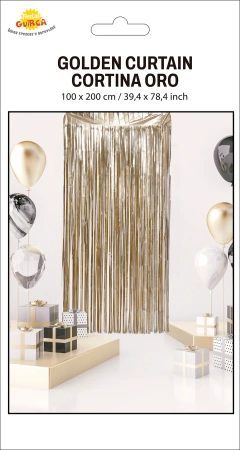 ZŁOTA KURTYNA IMPREZOWA 100 X 200 CM