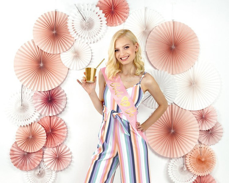 SZARFA BRIDE TO BE JASNO RÓŻOWY 75 CM