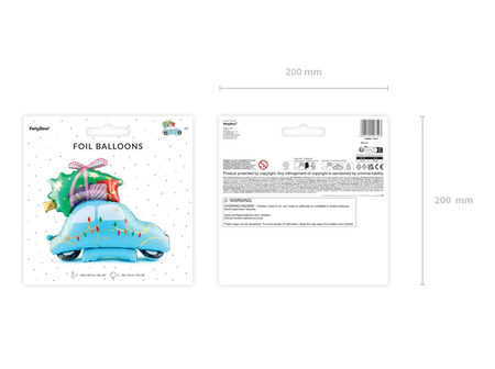 STOJĄCY BALON FOLIOWY AUTKO 102x107 CM