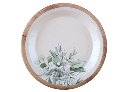 TALERZYKI PAPIEROWE ZIMOWY LAS 23 CM 10 SZT