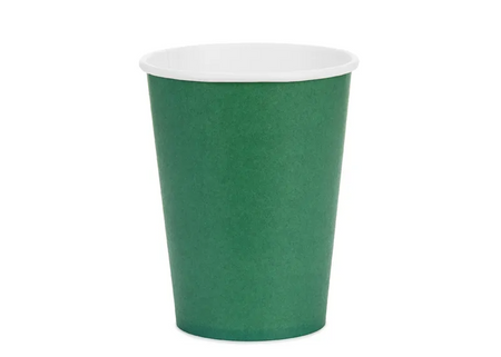 KUBECZKI PAPIEROWE CIEMNY ZIELONY 250 ML 6 SZT