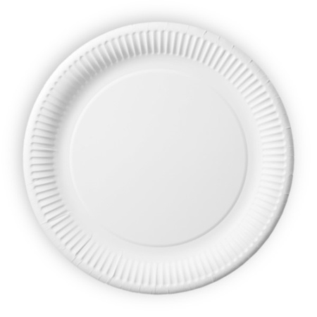 TALERZE PAPIEROWE BIAŁE 23 CM 10 SZT.