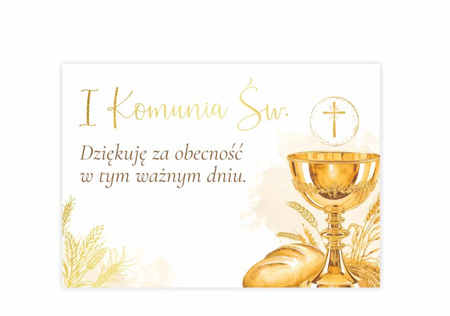 WINIETKI PODZIĘKOWANIA ZŁOTE KIELICH 10 SZT 