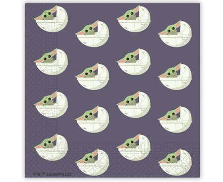 ZESTAW STAR WARS BABY YODA TALERZYKI+KUBECZKI+SERWETKI