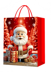 TOBRA PREZENTOWA MIKOŁAJ Z PREZENTAMI 23 X 18 X 10 CM