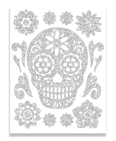 NAKLEJKA BROKATOWA 30 X 40 CM LOS MUERTOS HALLOWEEN