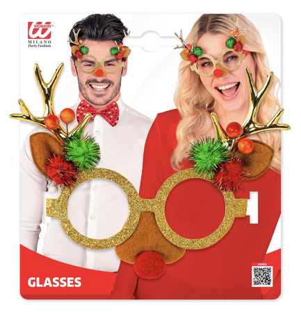 OKULARY RENIFERA BOŻE NARODZENIE