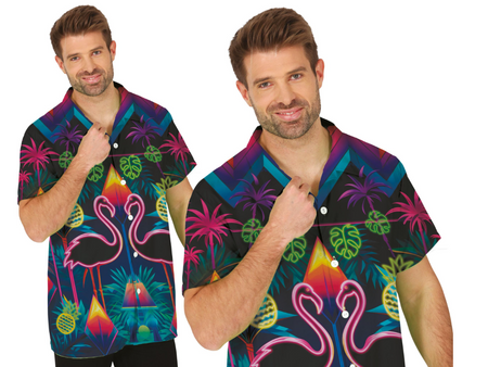 KOSZULA MĘSKA FLAMINGI 