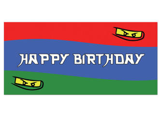 PLAKAT URODZINOWY NINJA 70x33 cm