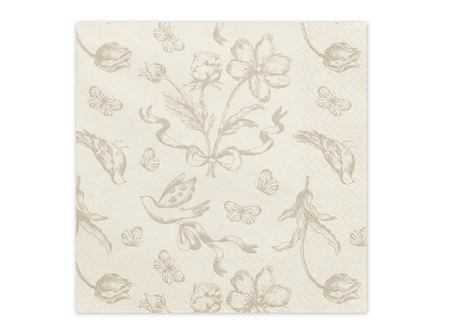 SERWETKI PAPIEROWE BEŻOWE 33 X 33 CM 12 SZT