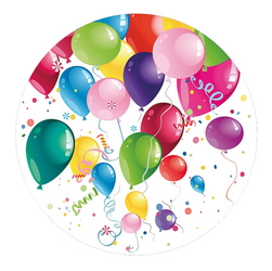 TALERZYKI PAPIEROWE BALONY 23 CM