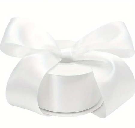 TASIEMKA SATYNOWA BIAŁA 25 MM 23M