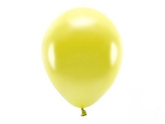 BALONY ECO 30 cm METAL ŻÓŁTY 10 szt