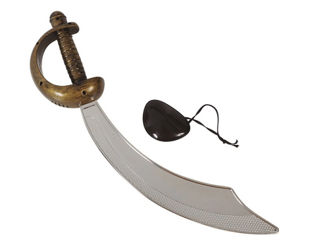 PIRACKA SZABLA I OPASKA NA OKO  47 CM