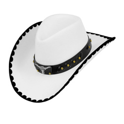 KAPELUSZ KOWBOJSKI BIAŁO-CZARNY