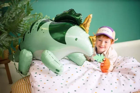BALON FOLIOWY STOJĄCY DINOZAUR TRICERATOPS DNIO FUN