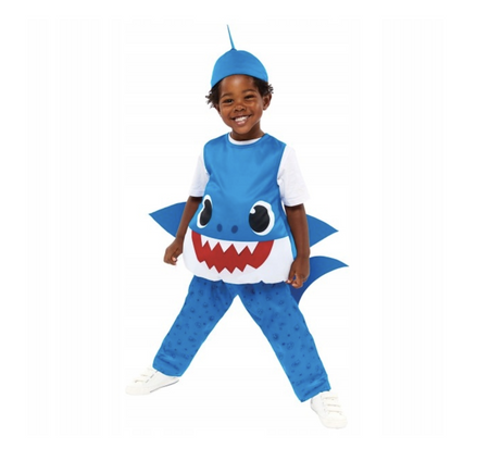 STRÓJ BABY SHARK DADDY SHARK NIEBIESKI DLA CHŁOPCÓW