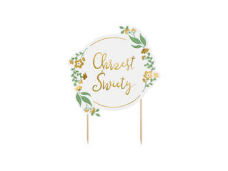 TOPPER NA TORT CHRZEST ŚWIĘTY 15x20 CM